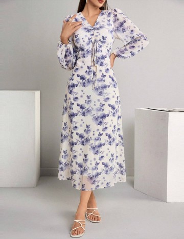 Rochie midi Shein, mix culori