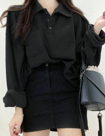 Bluză DAZY by Shein, negru