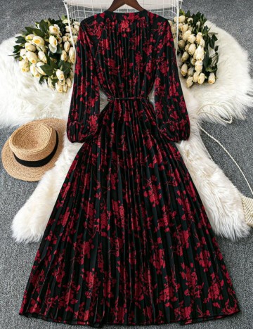 Rochie maxi Shein Curve+, mix culori
