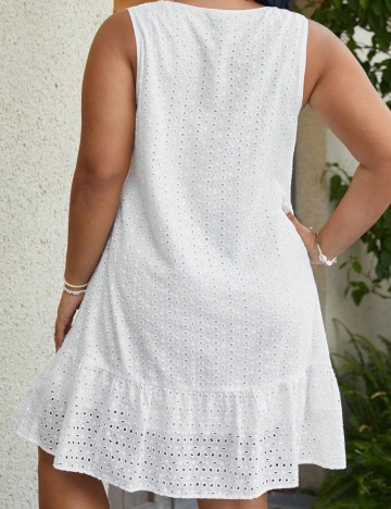 Rochie mini Shein Curve+, alb