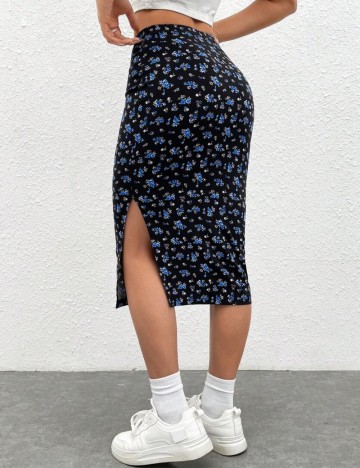 Fustă midi Shein, mix culori