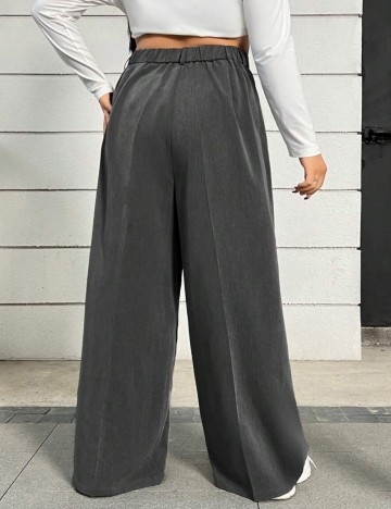 Pantaloni Shein Curve+, gri
