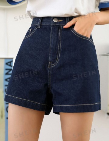Pantaloni scurți Shein, albastru