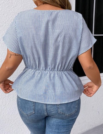 Cămașă cu mânecă scurtă Shein Curve+, mix culori