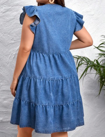 Rochie mini Shein Curve+, albastru