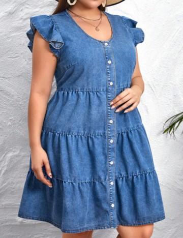 Rochie mini Shein Curve+, albastru