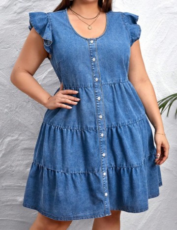 Rochie mini Shein Curve+, albastru