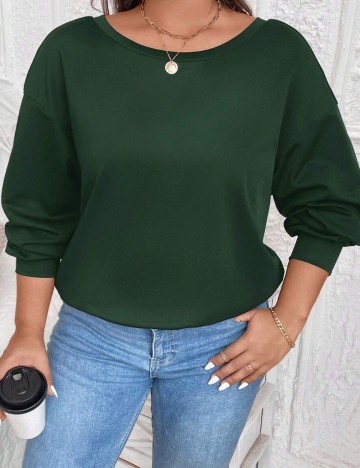 Bluză Shein Curve+, verde