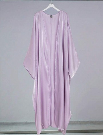 Cardigan lung Shein Curve+, lila