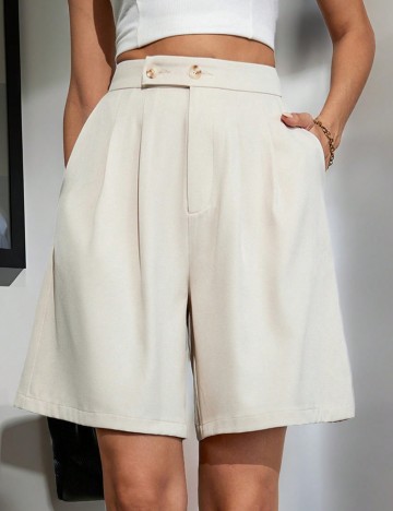 Pantaloni scurți Shein, crem