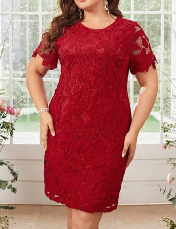 Rochie mini Shein Curve+, roșu