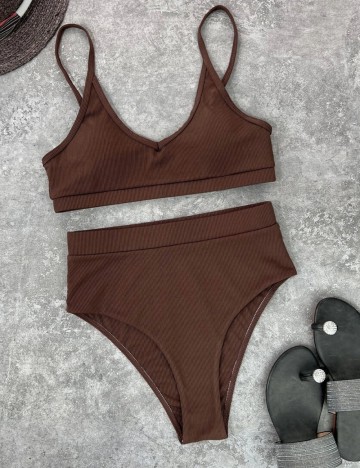 Costum de baie Shein, maro