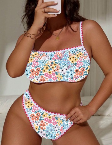 Costum de baie Shein Curve+, mix culori