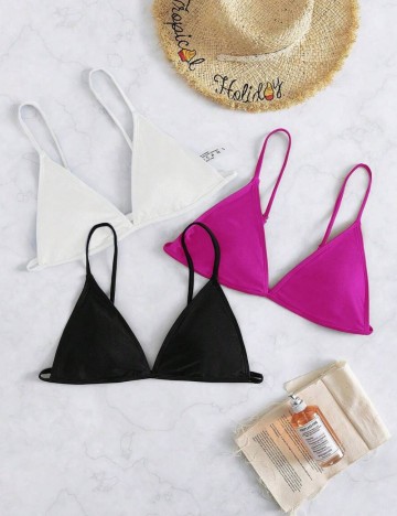 Set sutiene de baie Shein, mix culori