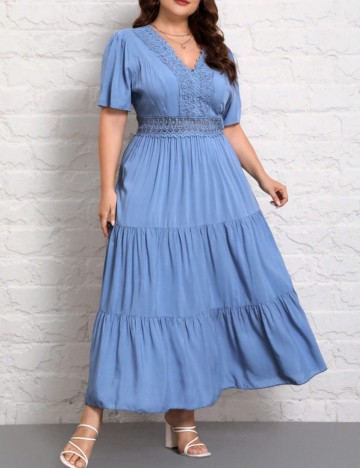 Rochie maxi Shein Curve+, albastru