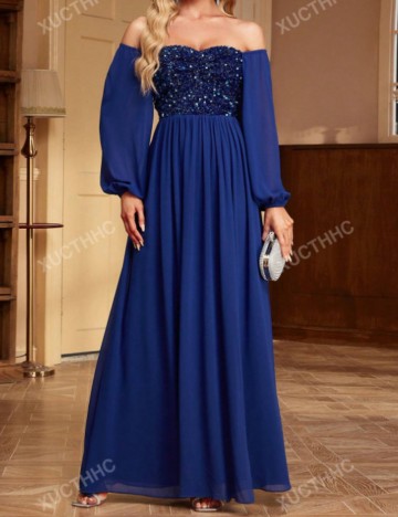 Rochie de ocazie Shein, albastru