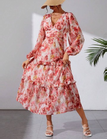 Rochie midi Shein, mix culori