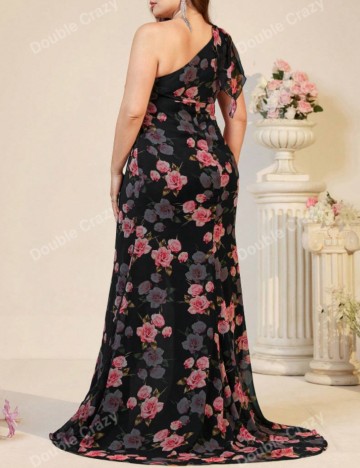 Rochie maxi Shein Curve+, mix culori