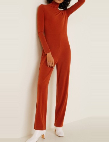 Salopetă lungă Mango, caramiziu