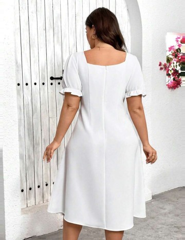 Rochie midi Shein, alb