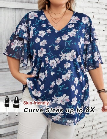 Tricou Shein Curve+, mix culori