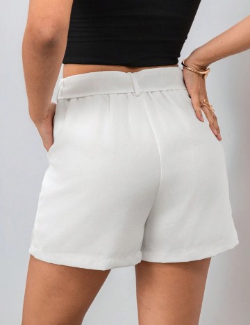 Pantaloni scurți Shein, alb