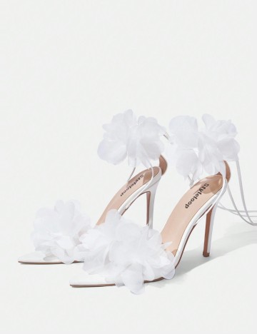 Pantofi cu toc Shein, alb