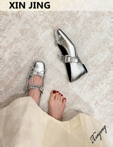 Pantofi Shein, argintiu