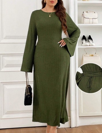 Rochie maxi Shein Curve+, verde