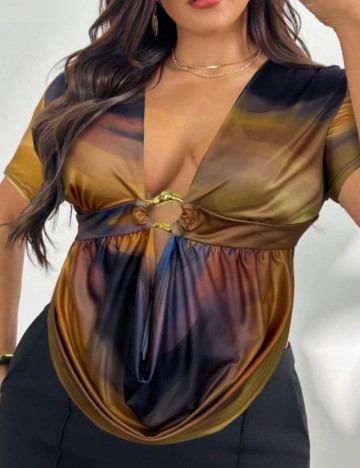 Tricou Shein Curve+, mix culori