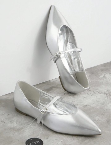 Pantofi Shein, argintiu