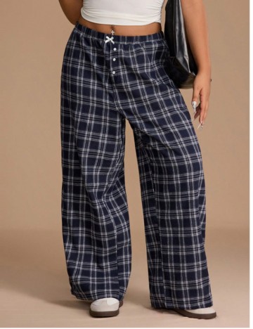 Pantaloni Shein Curve+, albastru