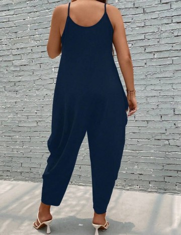 Salopetă lungă Shein Curve+, bleumarin