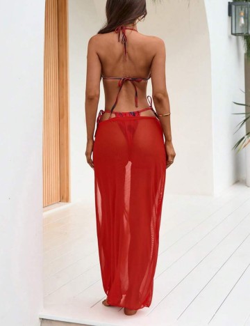 Set costum de baie și fustă Shein, mix culori
