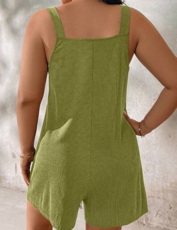 Salopetă scurtă Shein Curve+, verde