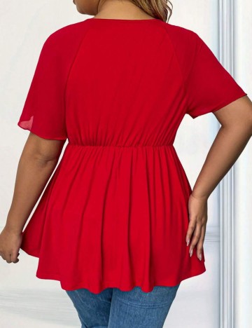 Tricou Shein Curve+, roșu
