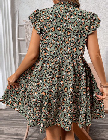 Rochie mini Shein Curve+, mix culori
