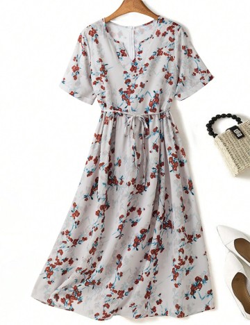 Rochie midi Shein, mix culori