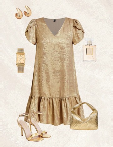 Rochie mini Shein, auriu