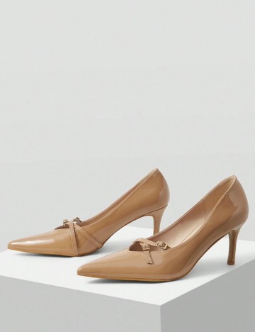 Pantofi cu toc MOTF by Shein, bej