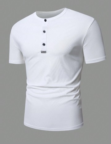 Tricou MANFINITY by Shein, alb