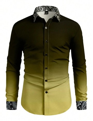 Cămașă MANFINITY by Shein, verde
