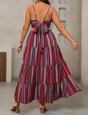 Rochie maxi Shein Curve+, mix culori