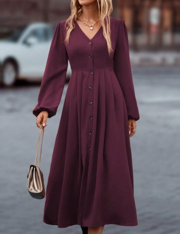 Rochie midi Shein, vișiniu
