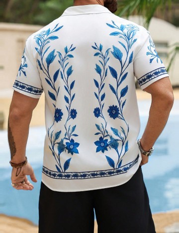 Cămașă cu mânecă scurtă MANFINITY by Shein, alb