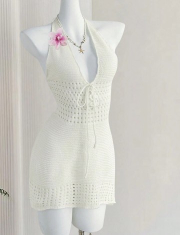 Rochie de plajă Shein, crem