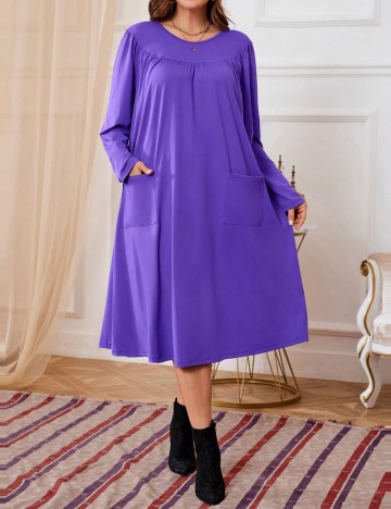 Rochie midi Shein Curve+, mov