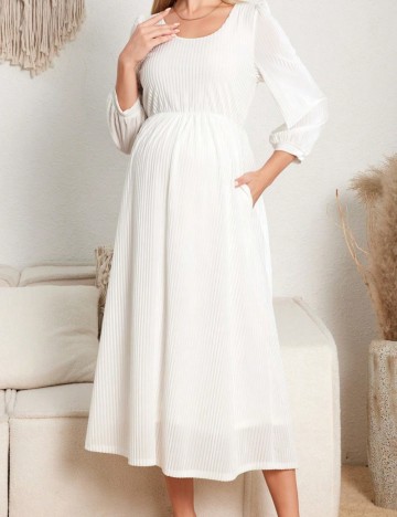 Rochie midi Shein, crem