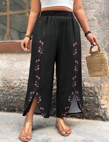 Pantaloni Shein Curve+, negru