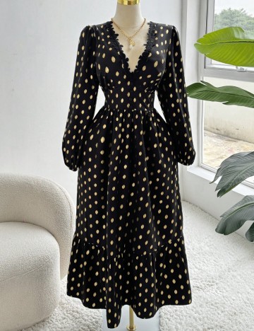 Rochie midi Shein Curve+, negru